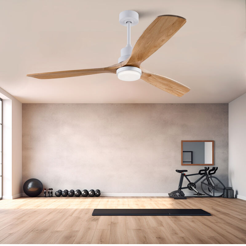 ELEMENT ACE 60 Inch Modern Ceiling Fan With Dimmable LED Light and Remote Control Featuring Solid Wood Blades image number 9