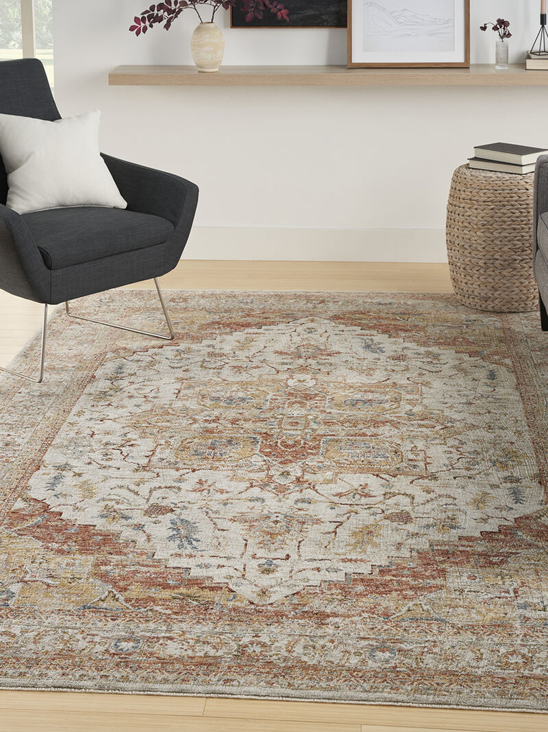 Sahar SHR06 Ivory/Rust 7'10" x 10'4" Rug