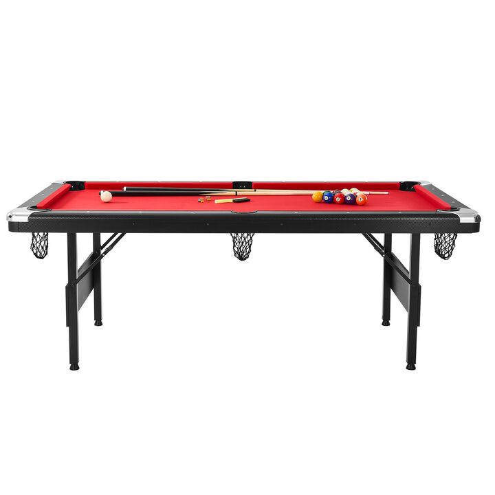 7 ft Portable Pool Table with Folding Legs Complete Game Set for Home