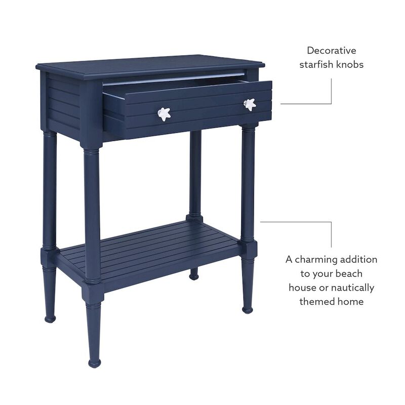 Linon Seaboard Accent Table Navy image number 9