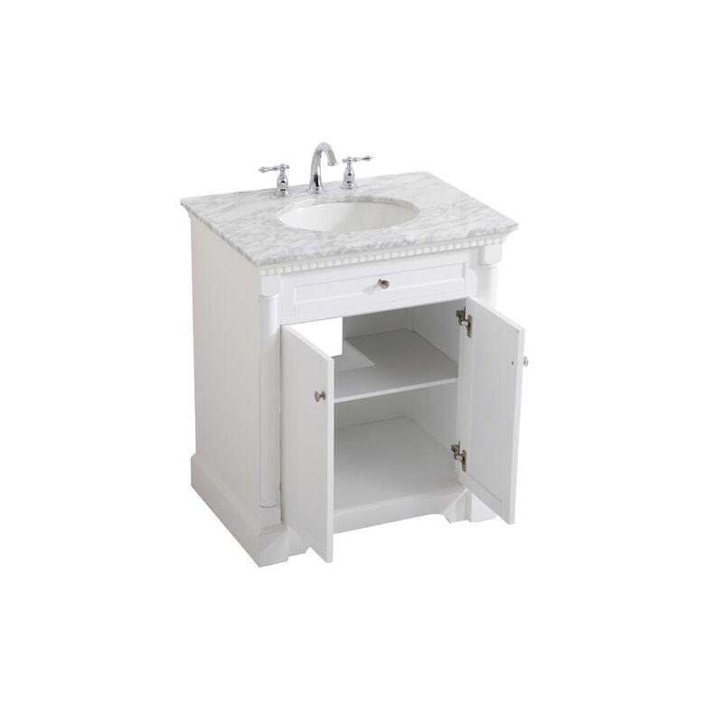 Elegant Kitchen and Bath 30 inch Single bathroom vanity in  White