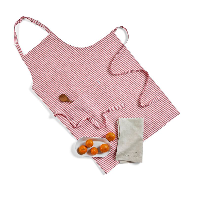 Solino Home 100% Pure Linen Apron - Linen Full Midi Apron