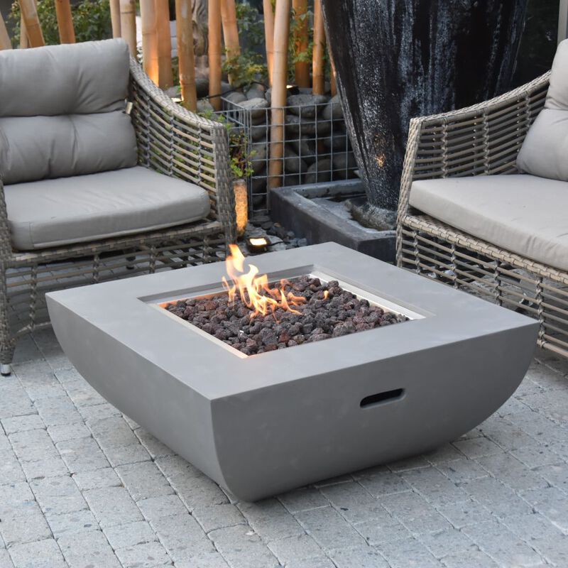Elementi Westport Concrete Outdoor Patio Fire Pit Table image number 1