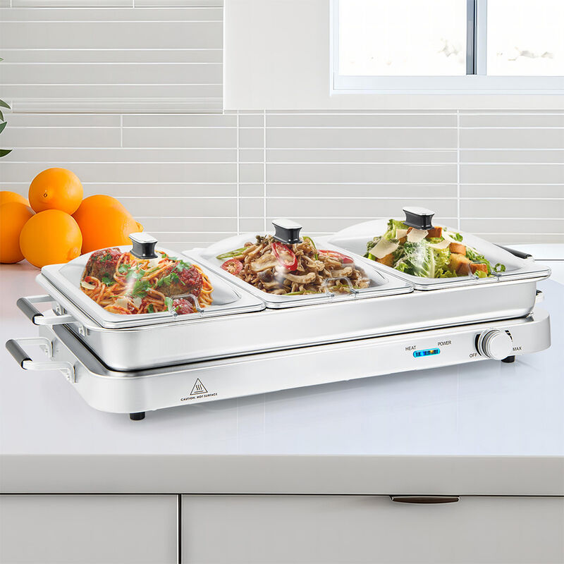 2 in 1 Electric Warming Tray with Temperature Control