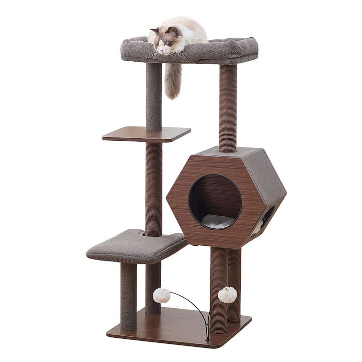 Petpals Wagon 2.0 5-level cat tower, Brown
