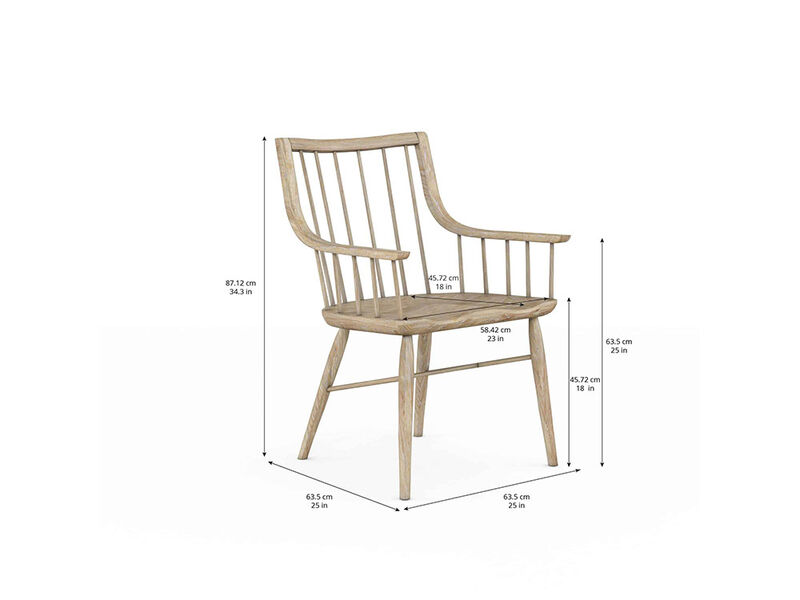 Frame Windsor Arm Chair Chestnut (Set of 2)