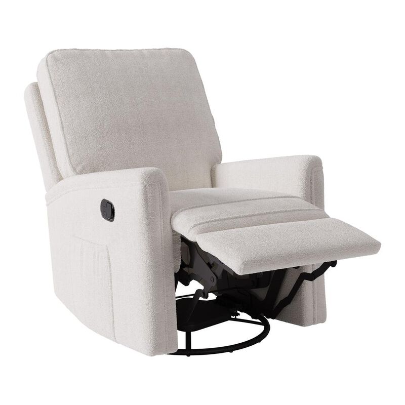 Amber & Emily Serenity Boucle Swivel Glider Recliner Chair