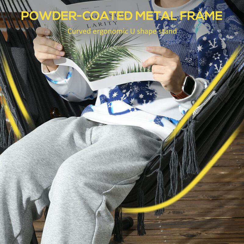 Hivvago U-Shape Stand Hammock Chair with Headrest image number 3