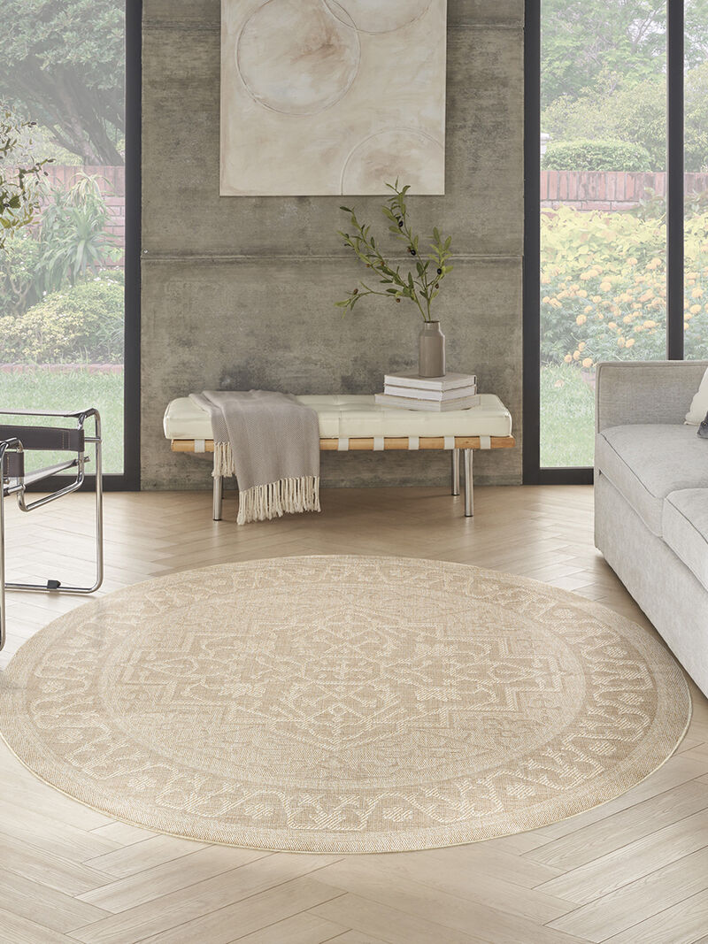 Tulum TLM05 Cream 8' x Round Rug image number 6