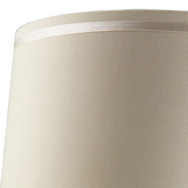 Polyresin Urn Shaped Table Lamp with Diamond Stencils Pattern, Brown-Benzara