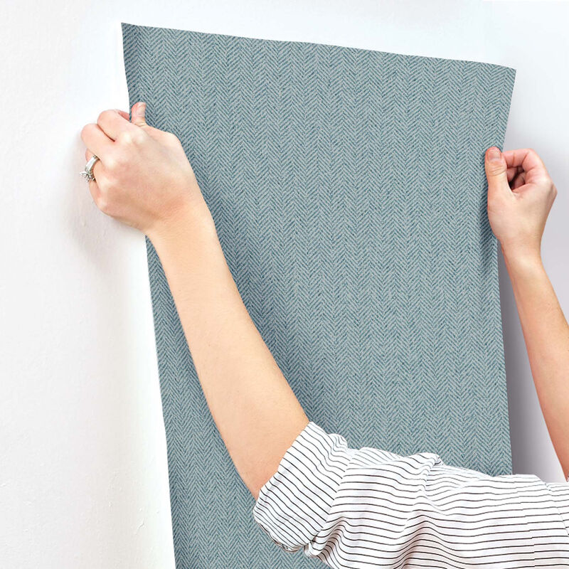 Tailored Chevron Sky Blue Wallpaper (Set of 2) image number 2