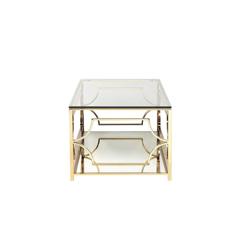 Pangea Home Z-Edward Rect Coffee Table Gold