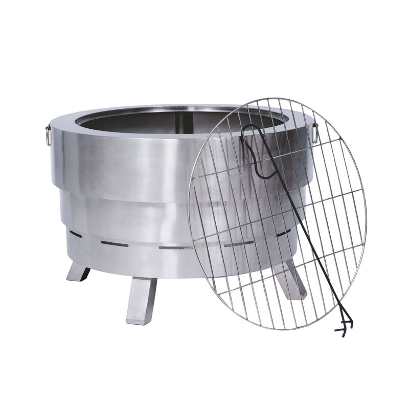 Felix 25" Collapsible Stainless Steel Wood Burning Fire Pit image number 0