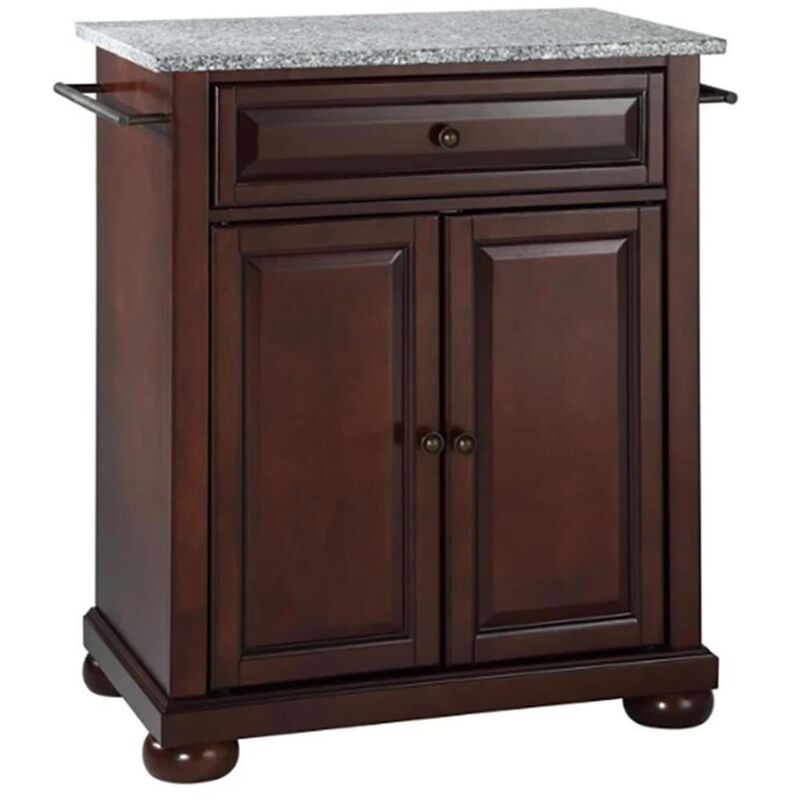 Alexandria Granite Top Portable Kitchen Island/Cart