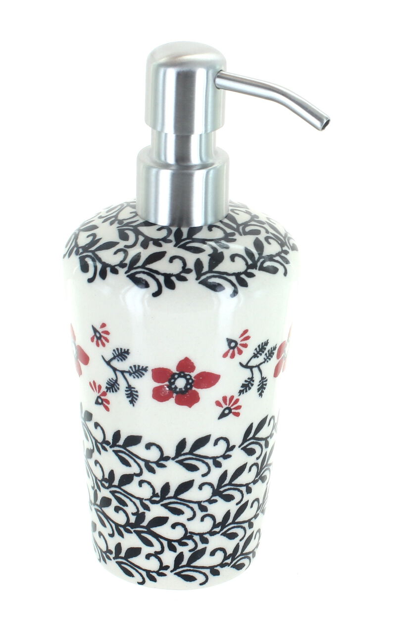 Blue Rose Polish Pottery Periwinkle Soap Dispenser
