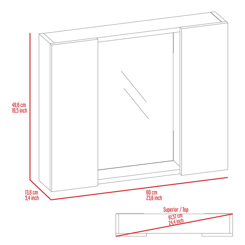 Streamdale Pellegrini 1-Drawer Medicine Cabinet Light image number 4