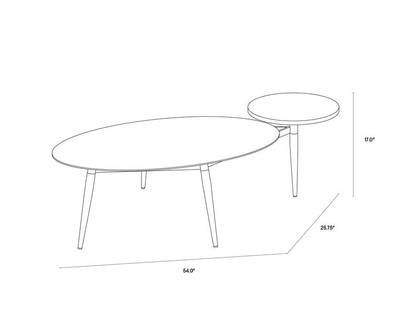 Tuner Oval Coffee Table