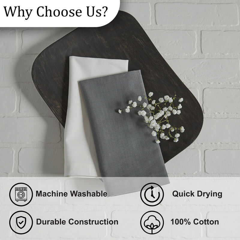 Split P Charcoal Elements Solid Napkin Set of 4