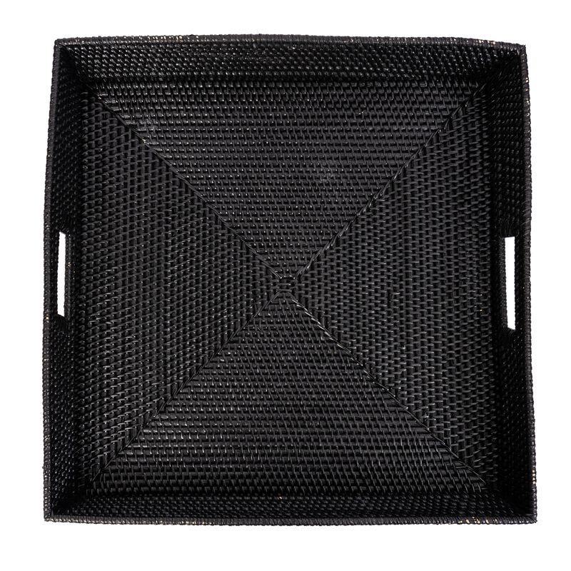 Saboga Home&trade; Square Ottoman Tray with Cutout Handles image number 1