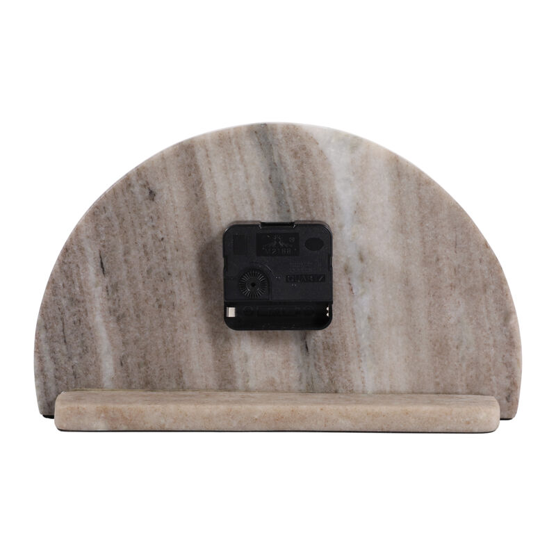 10x6" Half Dome Marble Clock image number 4