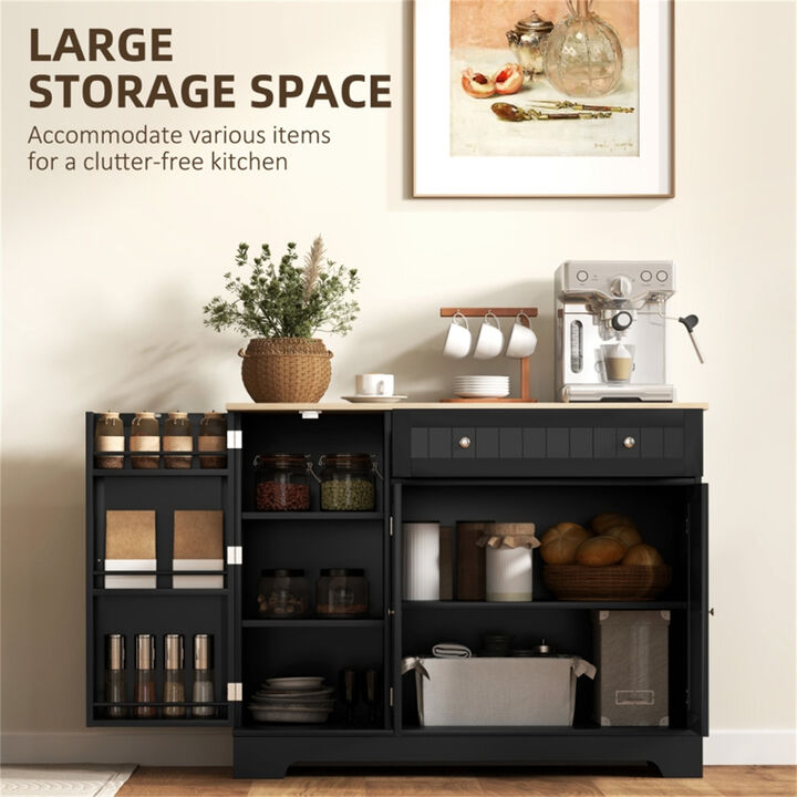 Kitchen Storage Cabinet with Doors and Shelves for Organization