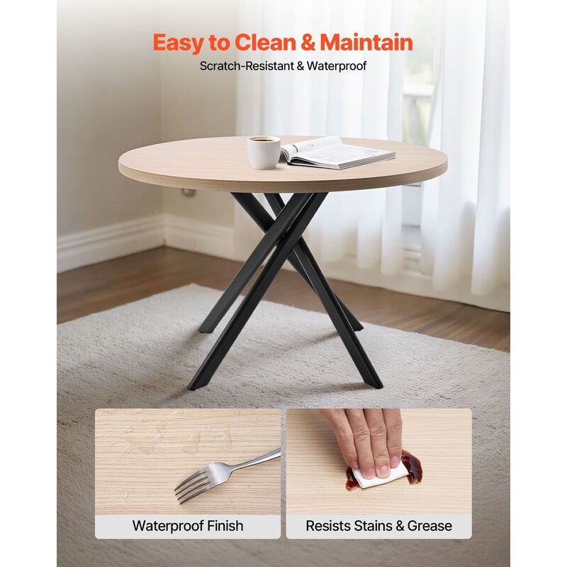 Modern 5-Piece Dining Table Set with PU Leather Chairs, Adjustable Table for Dining Room image number 5