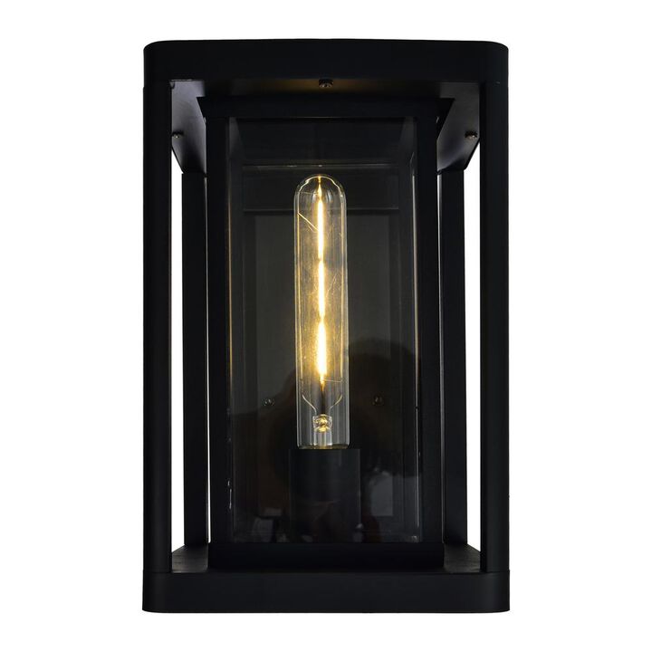 CWI Lighting Mulvane 1 Light Black Outdoor Wall Light