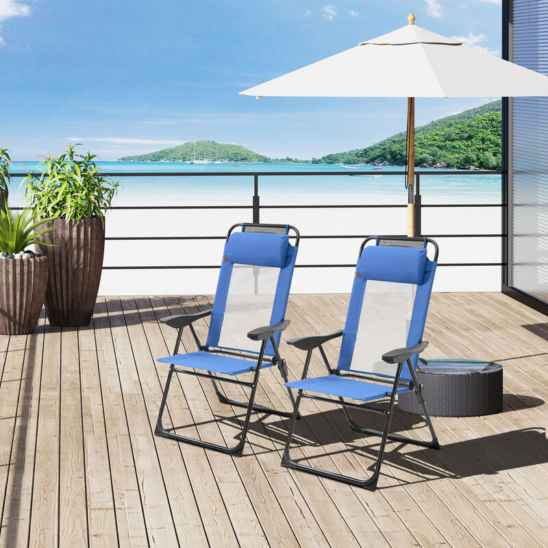 Outdoor Folding Dining Chairs, Set of 2 image number 1