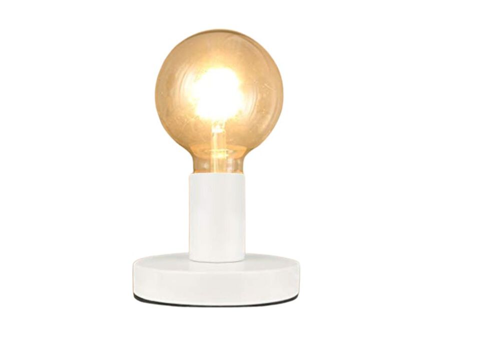 Industrial Metal Table Lamp For Bedroom Living Room White