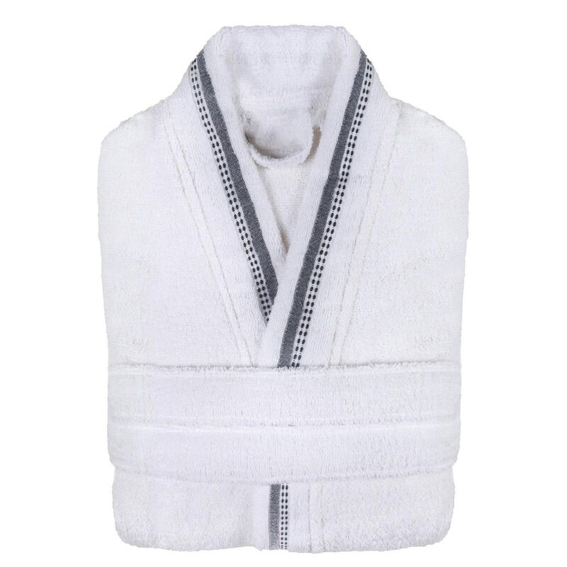 Embroidered Turkish Cotton Terry Kimono Robe for Men and Women image number 0