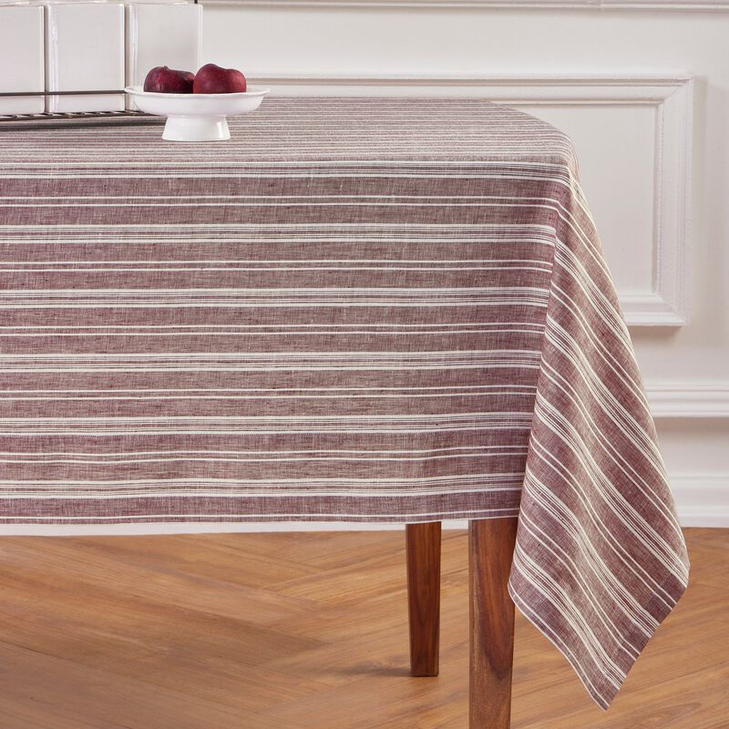 Christmas Linen Tablecloth - Chelsea Stripe, Solino Home