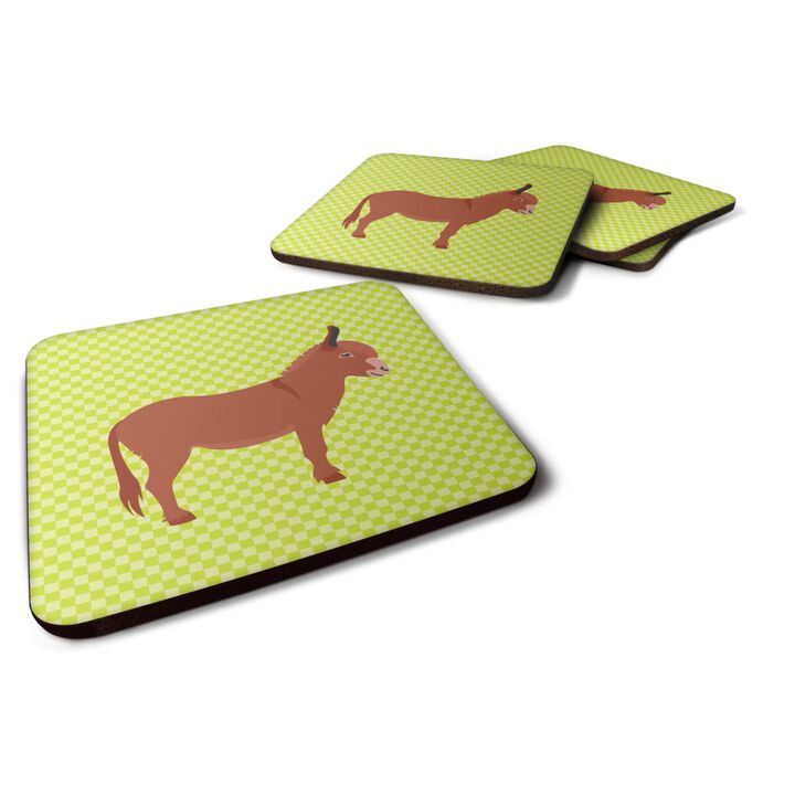 Caroline's Treasures Irish Donkey Green Decorative coasters, 3.5, Multicolor