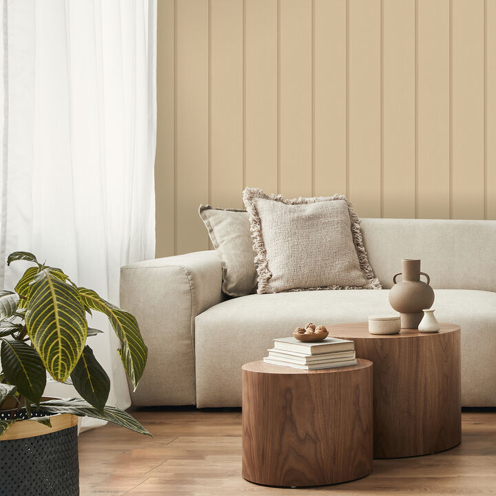 Killian Wheat Wood Panel Wallpaper