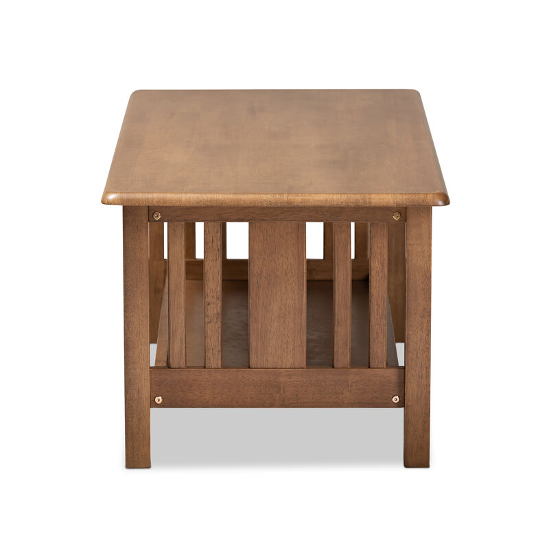 Baxton Studio Rylie Traditional Walnut Brown Finished Rectangular Wood Coffee Table