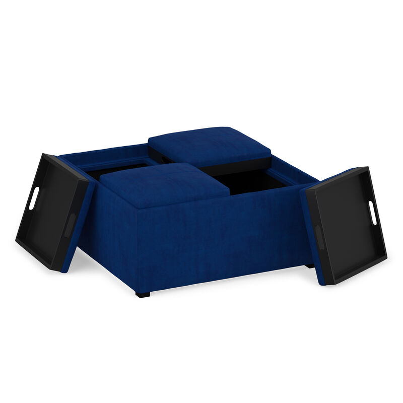Avalon Square Coffee Table Storage Ottoman image number 3