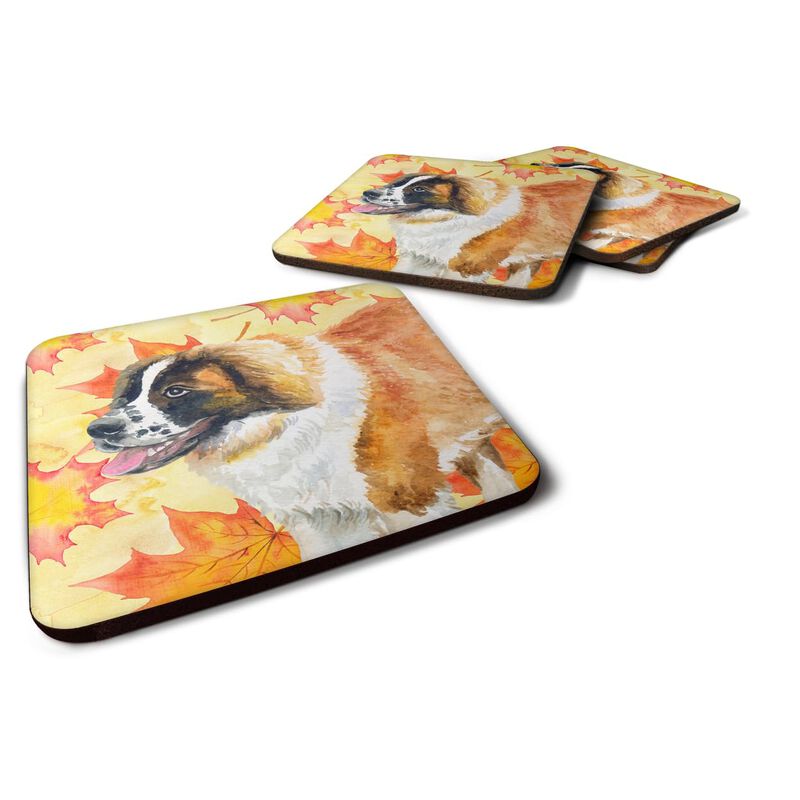 Caroline's Treasures Saint Bernard Fall Decorative coasters, Multicolor