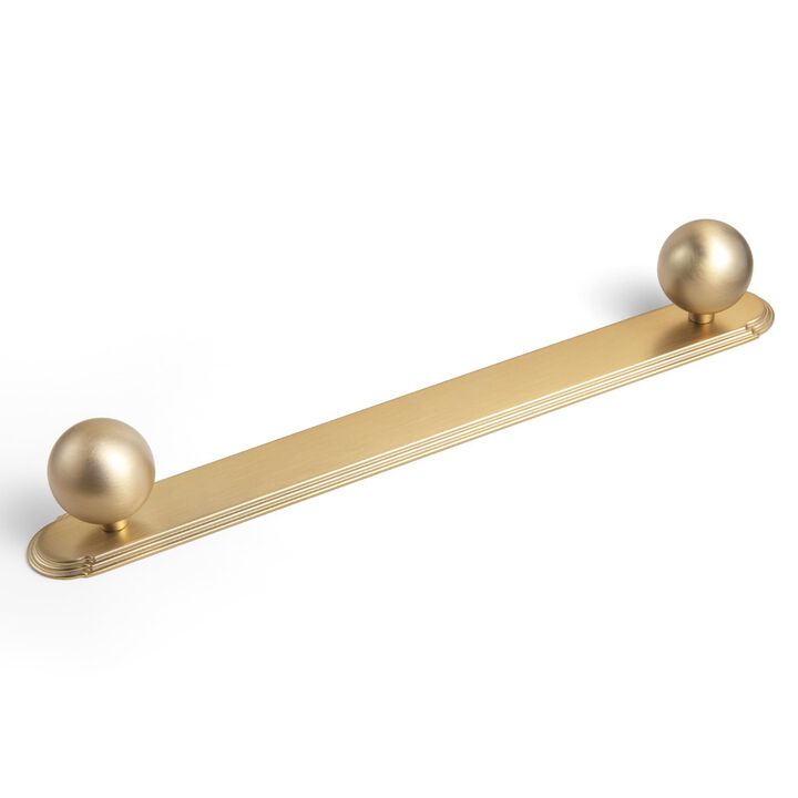 Goo-Ki Champgne Bronze Cabinet Knobs with Backplate, 7.6''(192MM) Hole Centers Zinc Alloy Cabinet Handle with 1.2''(30MM) Dia Do