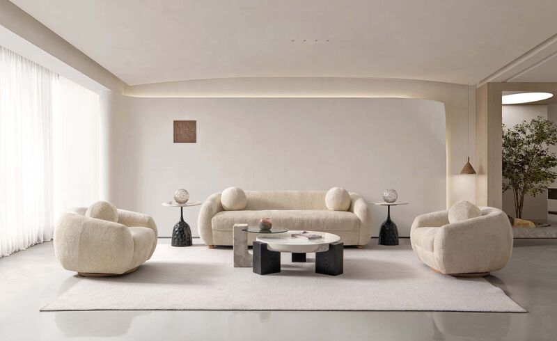 Tribeca Cream Sofa and Accent Chairs Set