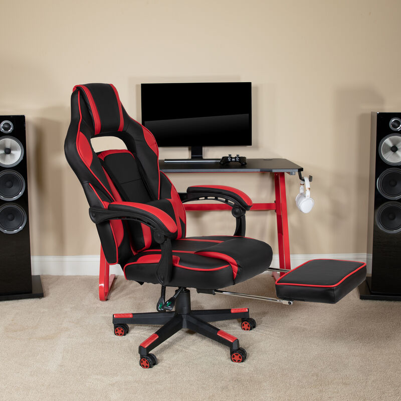 X40 Gaming Chair Racing Ergonomic Computer Chair with Fully Reclining Back/Arms, Slide-Out Footrest, Massaging Lumbar - / image number 5