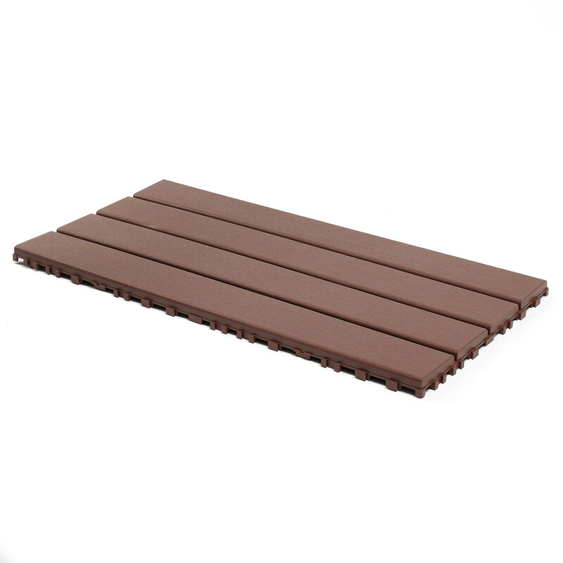 Plastic Interlocking Deck Tiles, 24 Pack Patio Flooring Waterproof Outdoor Indoor Flooring Deck Tiles, Patio Floor Decking Tiles image number 1