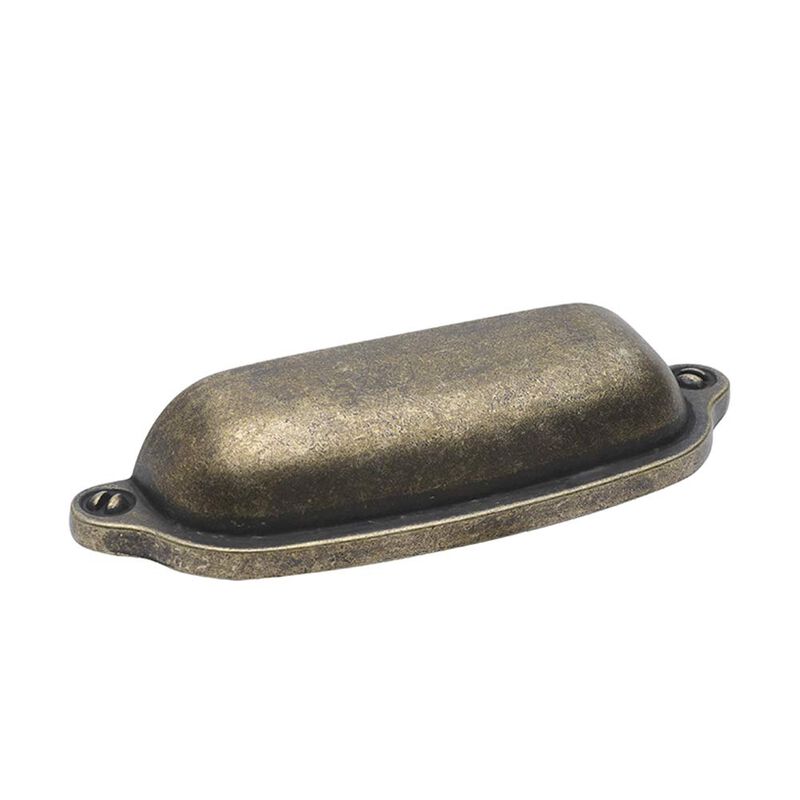 HARPOON Cup Handle Pulls Kitchen Drawer Cabinet Hardware European Style 3 Inch 10 Pack Antique Brass image number 0