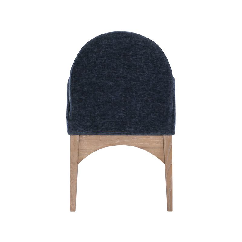 Meridian Furniture Waldorf Navy Chenille Fabric Dining Chair