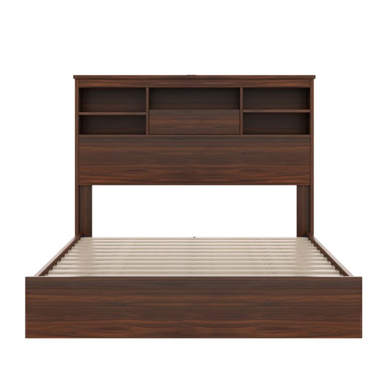 Bursir 4‑Piece Queen Bedroom Set Charging Station Storage Headboard image number 5