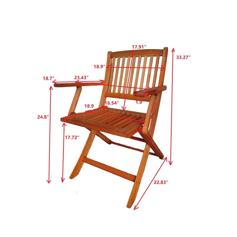 Kakbab 5-Piece Foldable Patio Dining Set image number 7