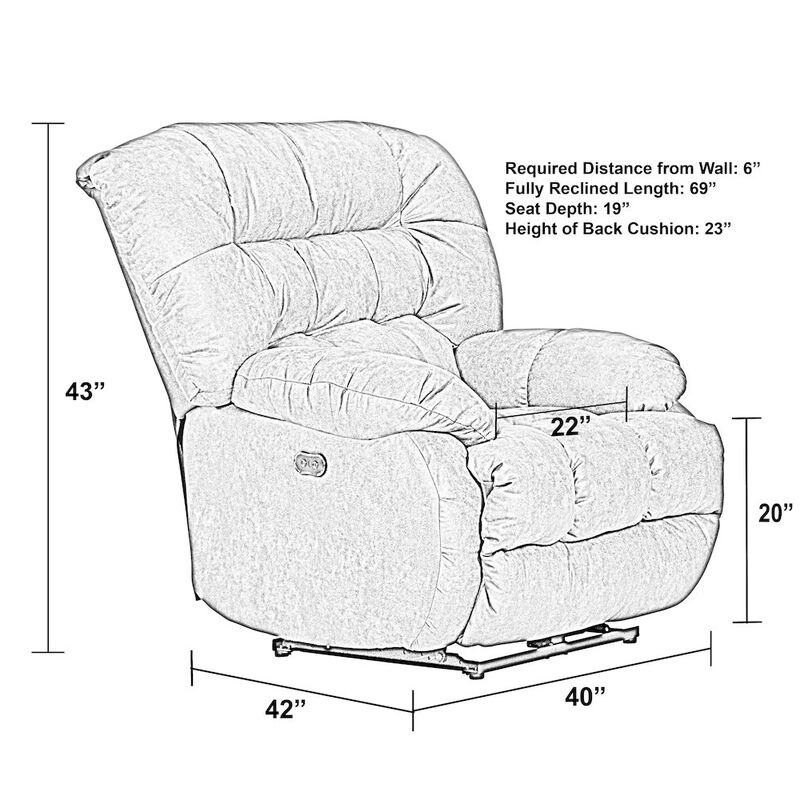 Catnapper Benny Power Wall Hugger Recliner