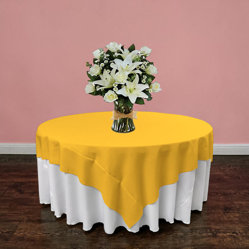 90-Inch Round Table Cover in Polyester Poplin for Home or Event Use image number 1