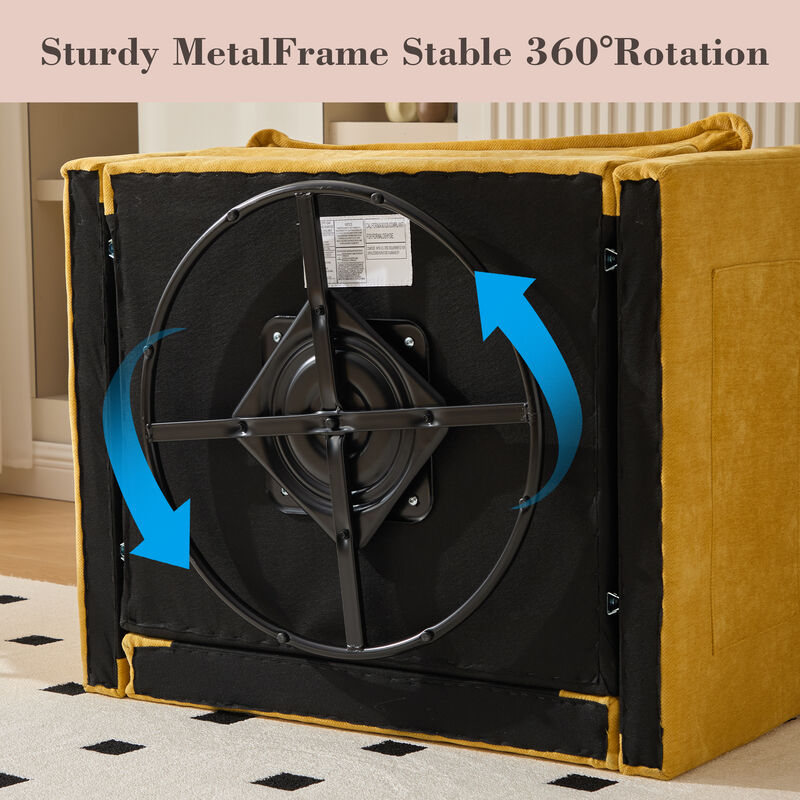 TATEUS Mid Century Modern Swivel Accent Chair image number 2