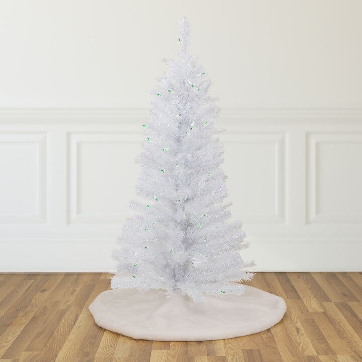 4' Pre-lit Rockport White Pine Artificial Christmas Tree  Green Lights