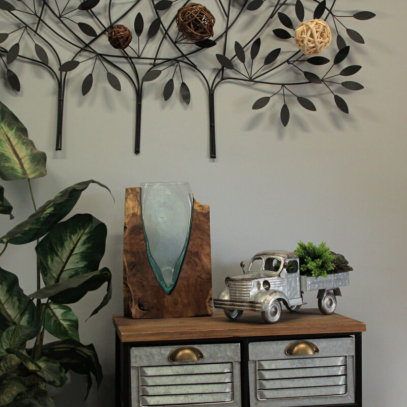 Distressed Galvanized Silver Truck Planter &ndash; Rustic Decor for Gardens & Patios image number 6