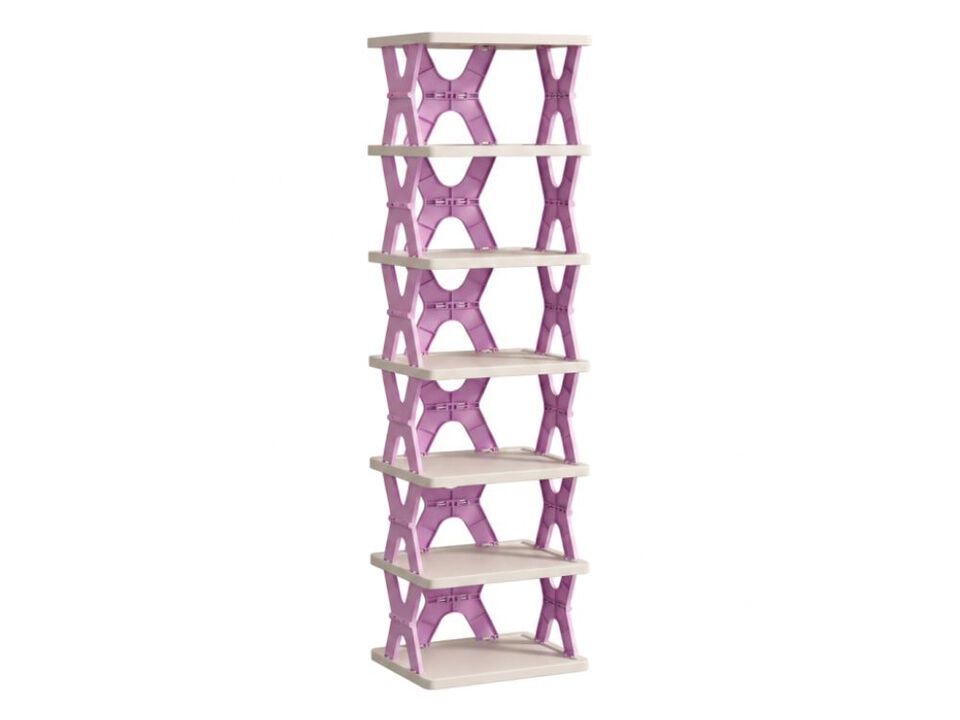 Entryway Shoe Organizer Closet Storage Collapsible Rack 6 Tiers